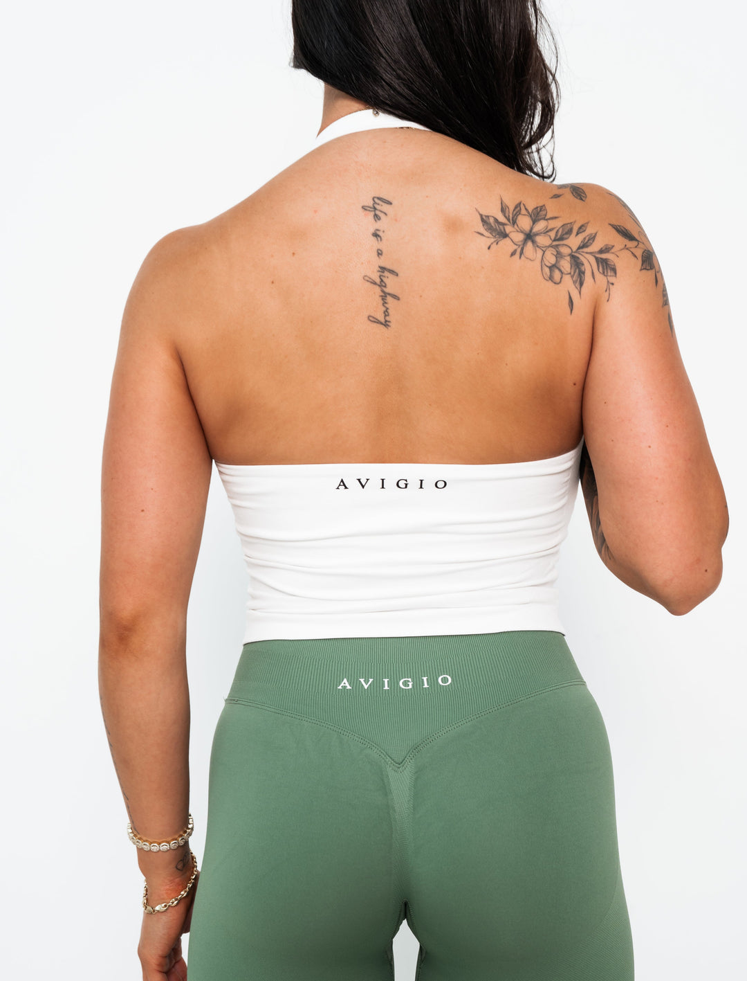 The Dawn Halter Top- White