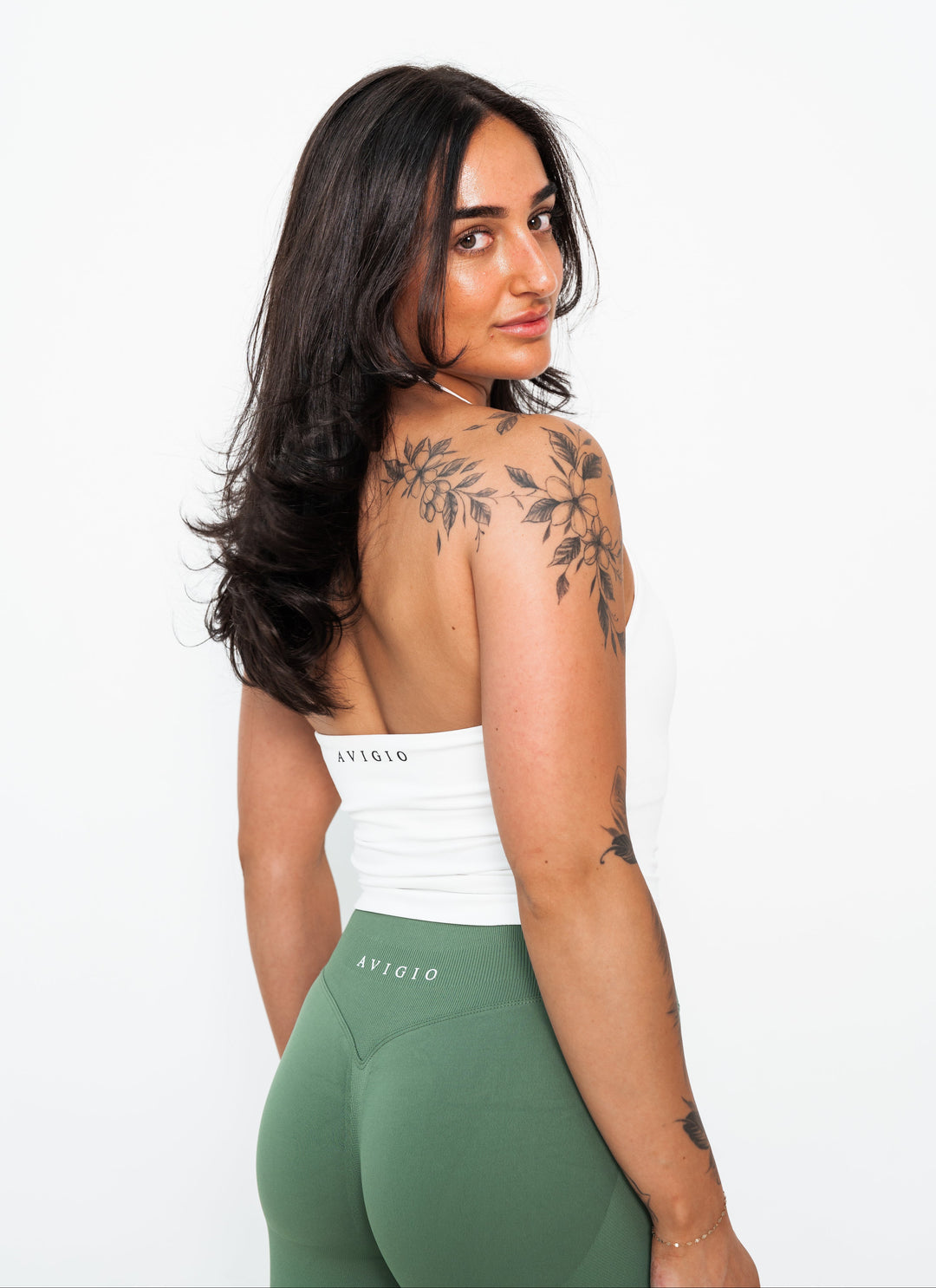 The Dawn Halter Top- White