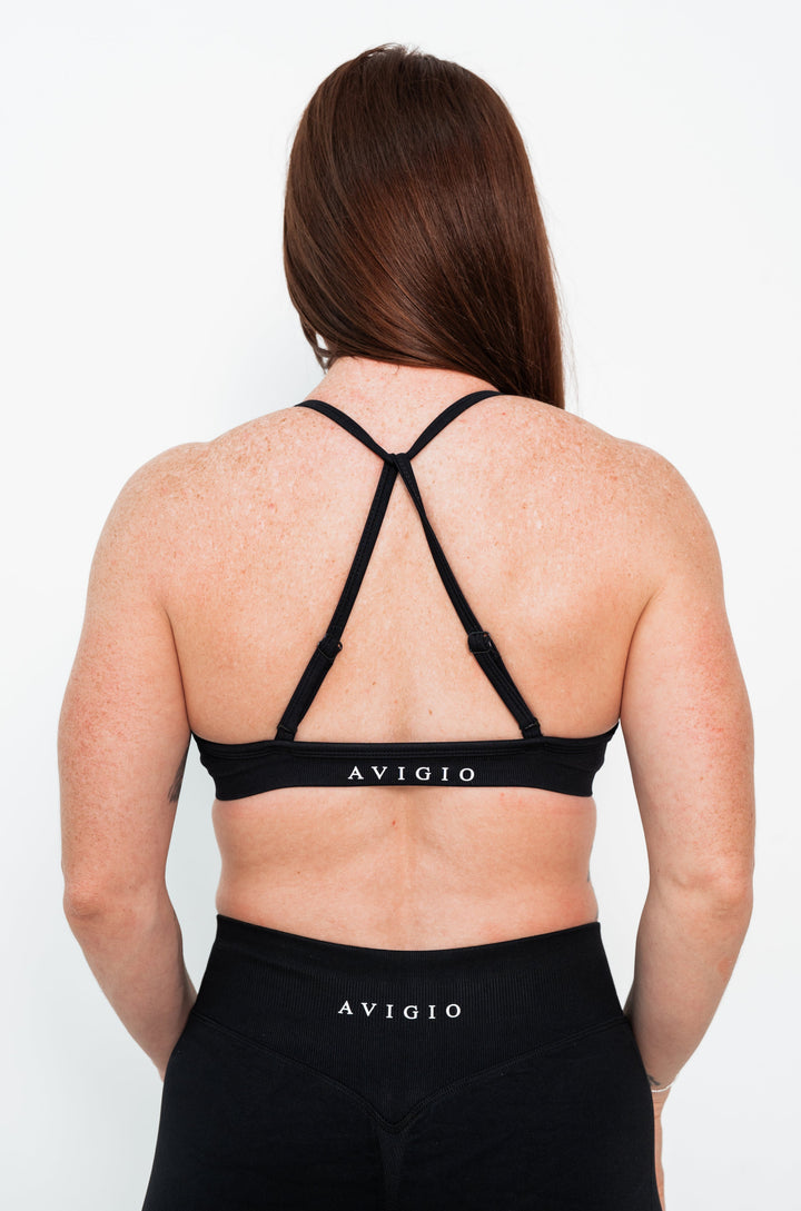 The Dawn Verso Performance Bra- Black