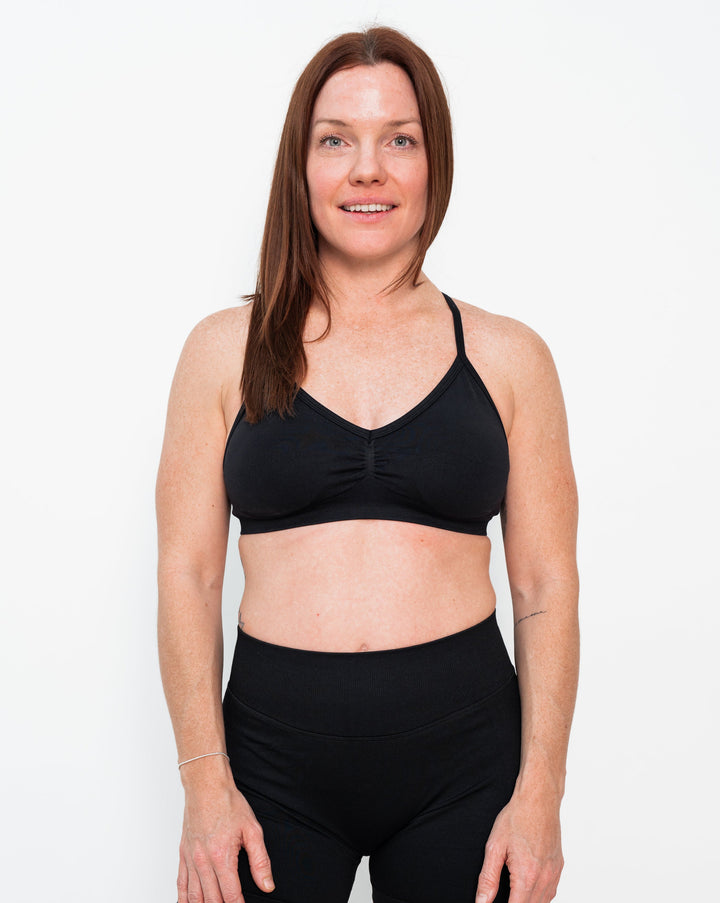 The Dawn Verso Performance Bra- Black