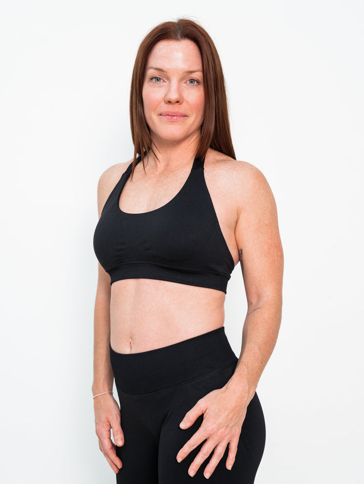 The Dawn Halter Bra- Black