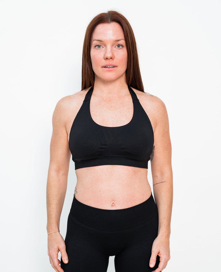 The Dawn Halter Bra- Black